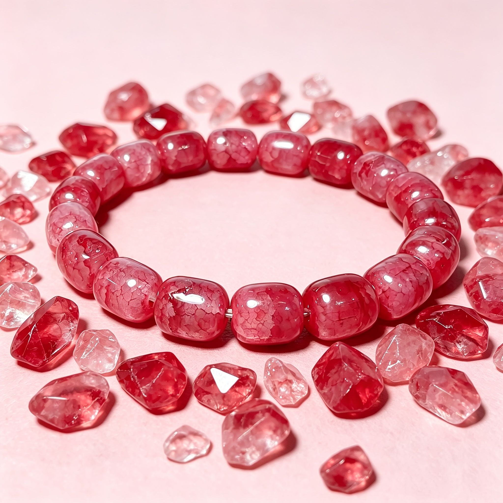 Garnet Bracelet, Vibrant Stone for Good Luck, Ideal Gift